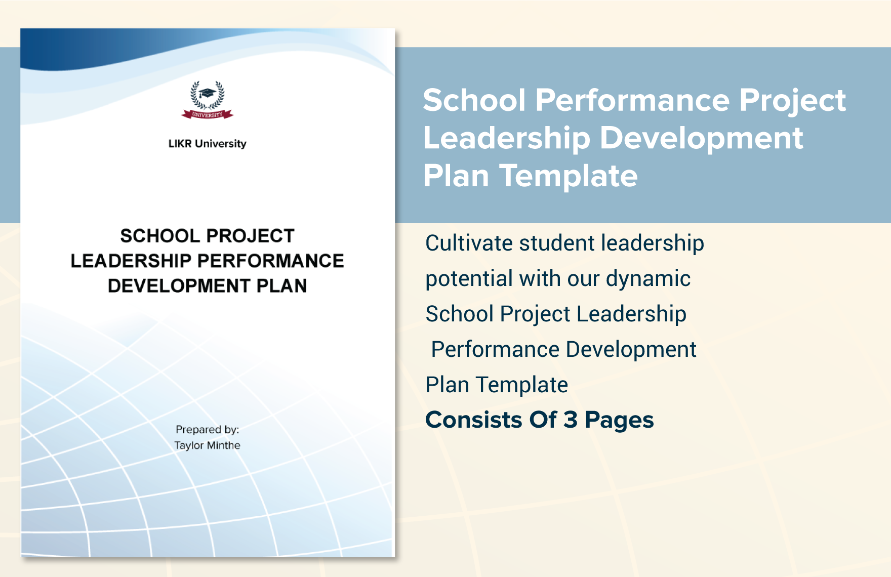 School Performance Project Leadership Development Plan Template