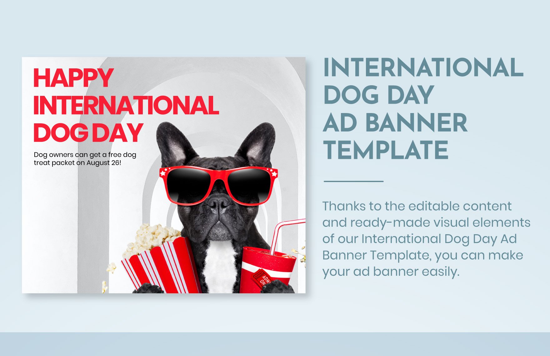 International Dog Day  Ad Banner Template