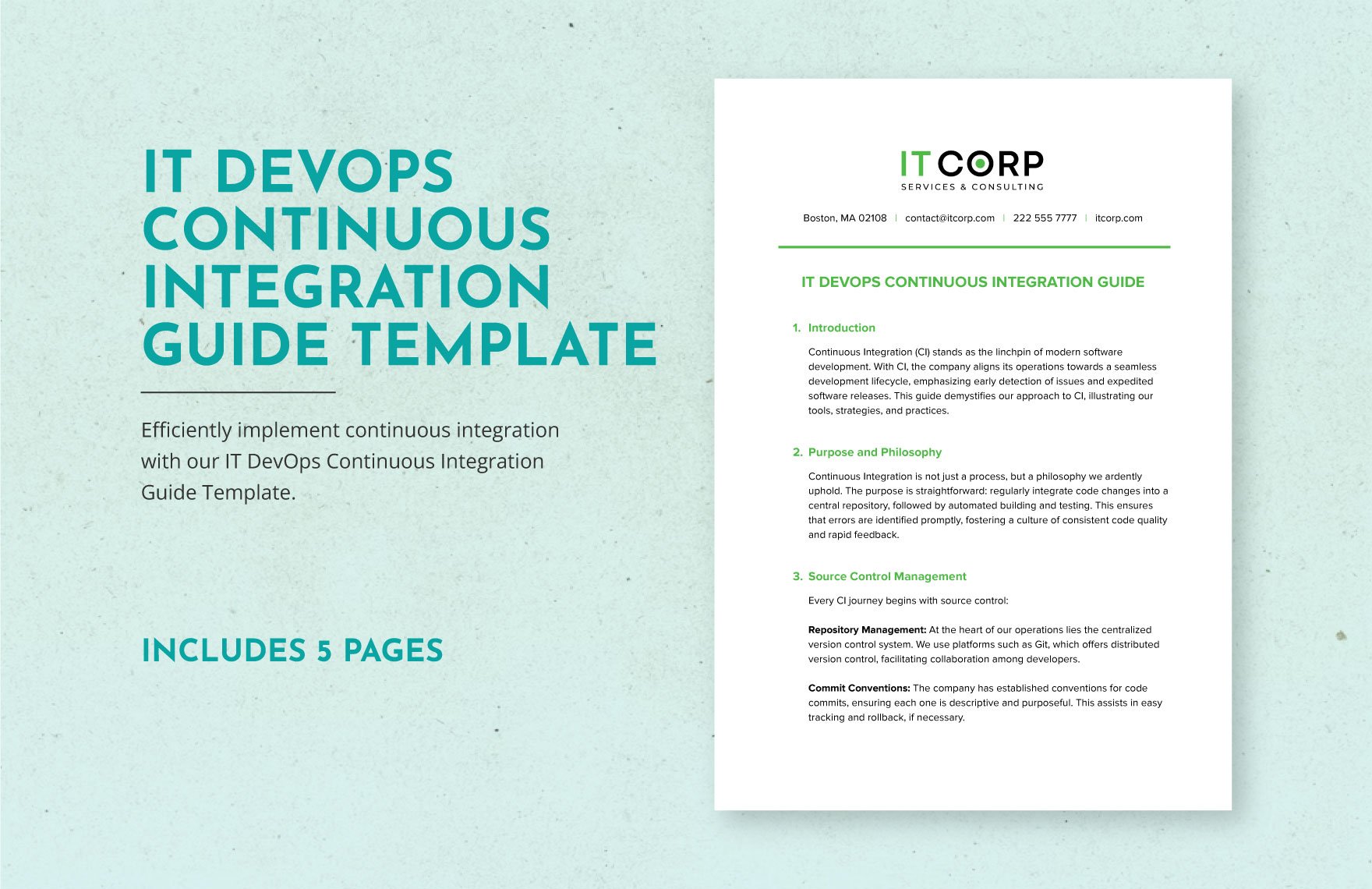 IT DevOps Continuous Integration Guide Template in Word, Google Docs, PDF