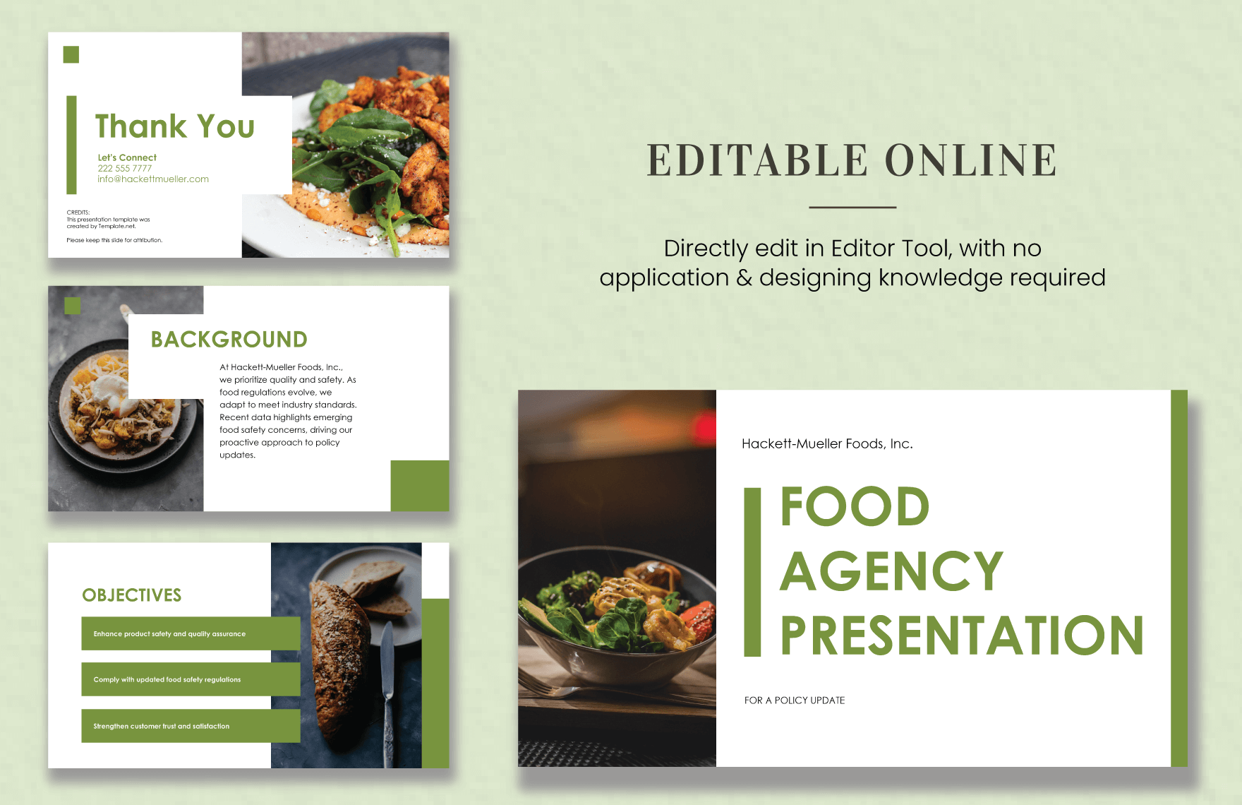 Food Agency Presentation Template 