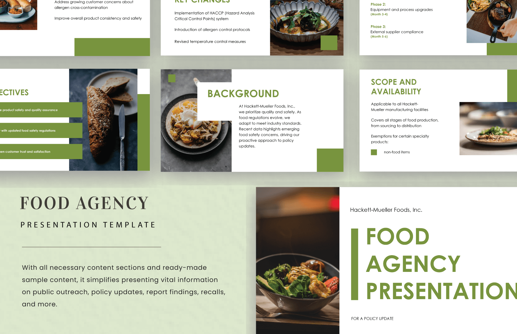 Food Agency Presentation Template  in PDF, PowerPoint, Google Slides, Apple Keynote