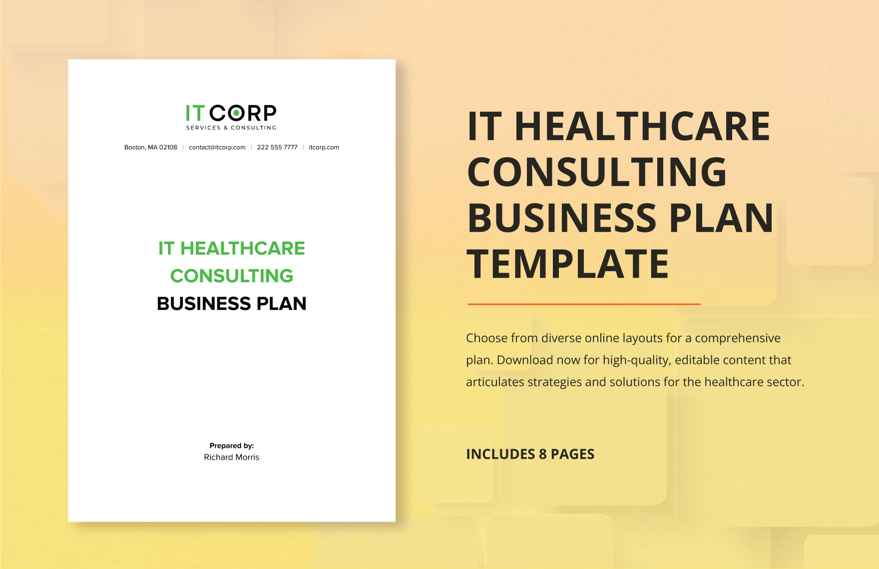 IT Healthcare Consulting Business Plan Template Download In Word 