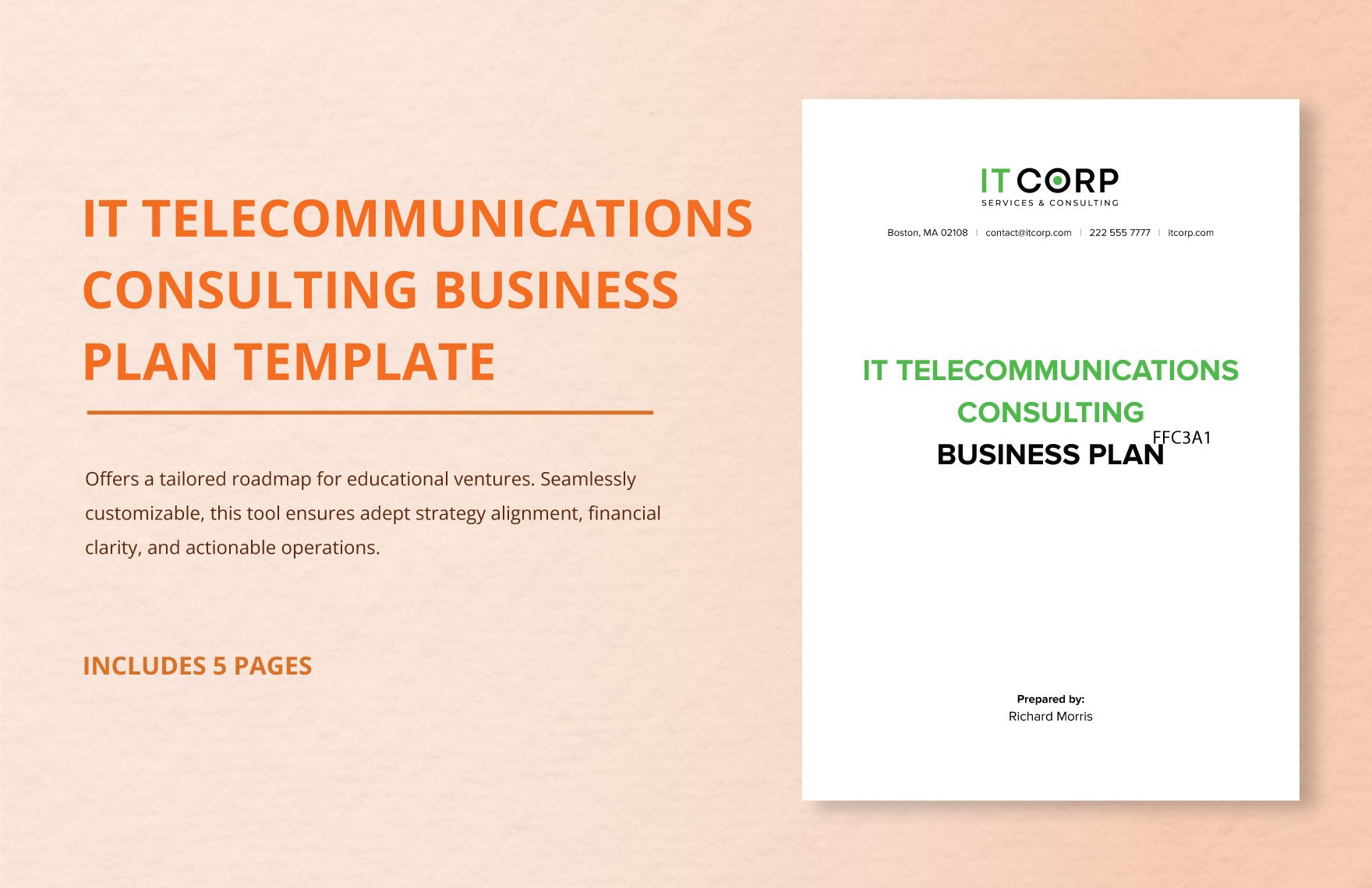 IT Telecommunications Consulting Business Plan Template