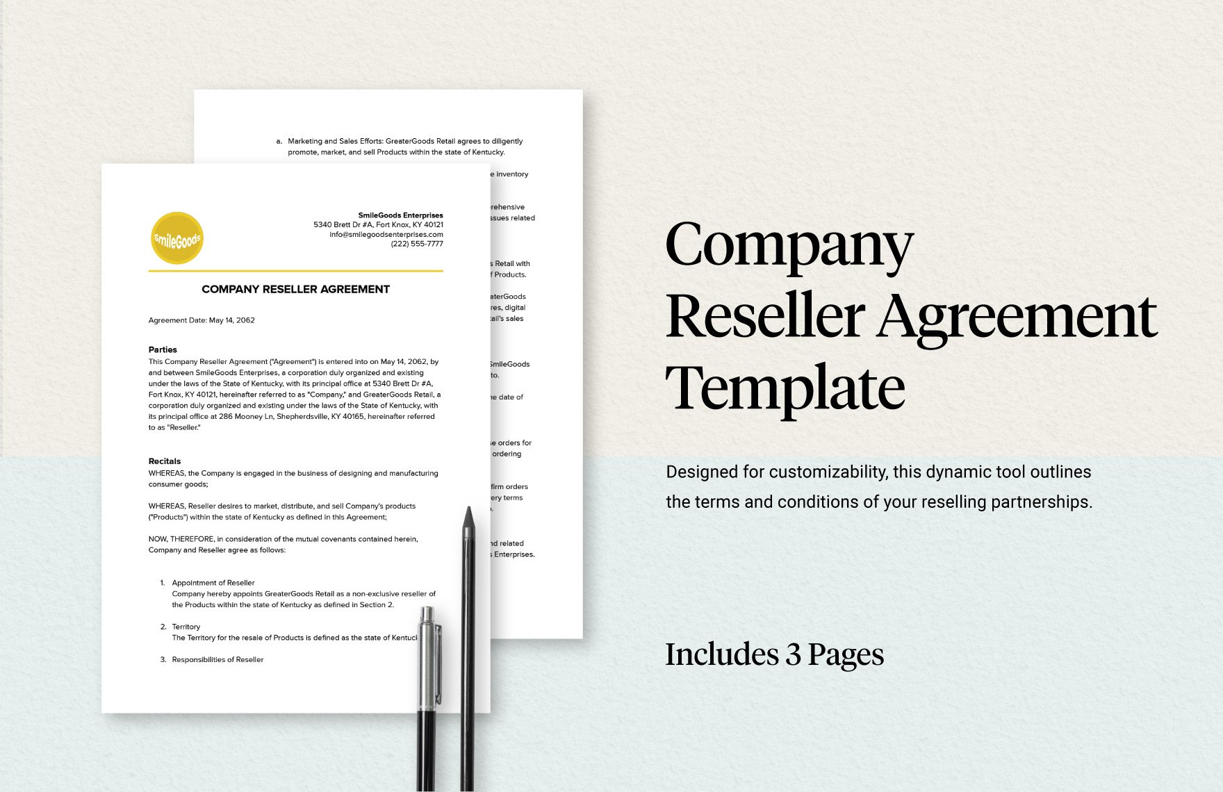 Company Reseller Agreement Template