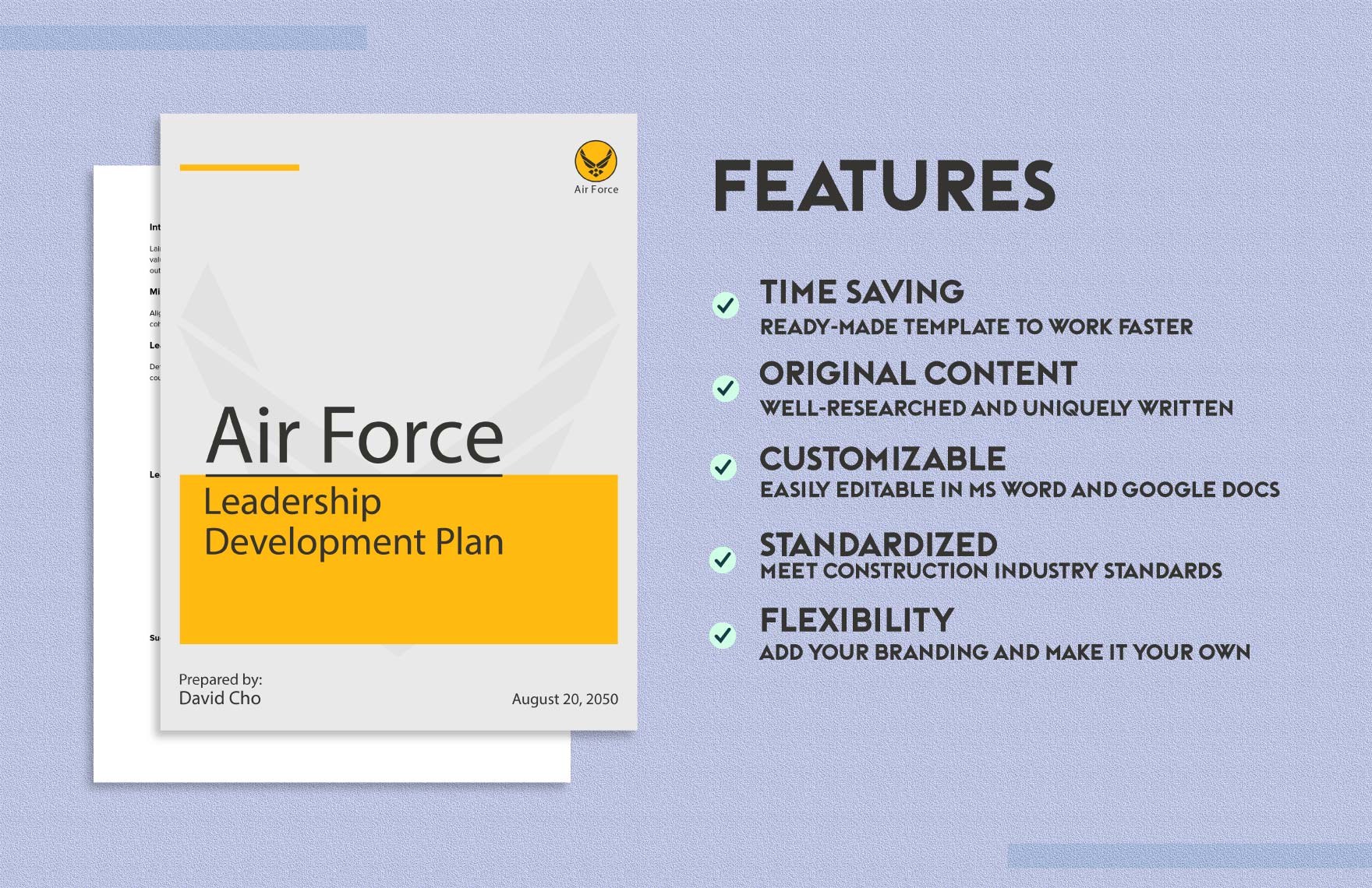 Air Force Leadership Development Plan Template