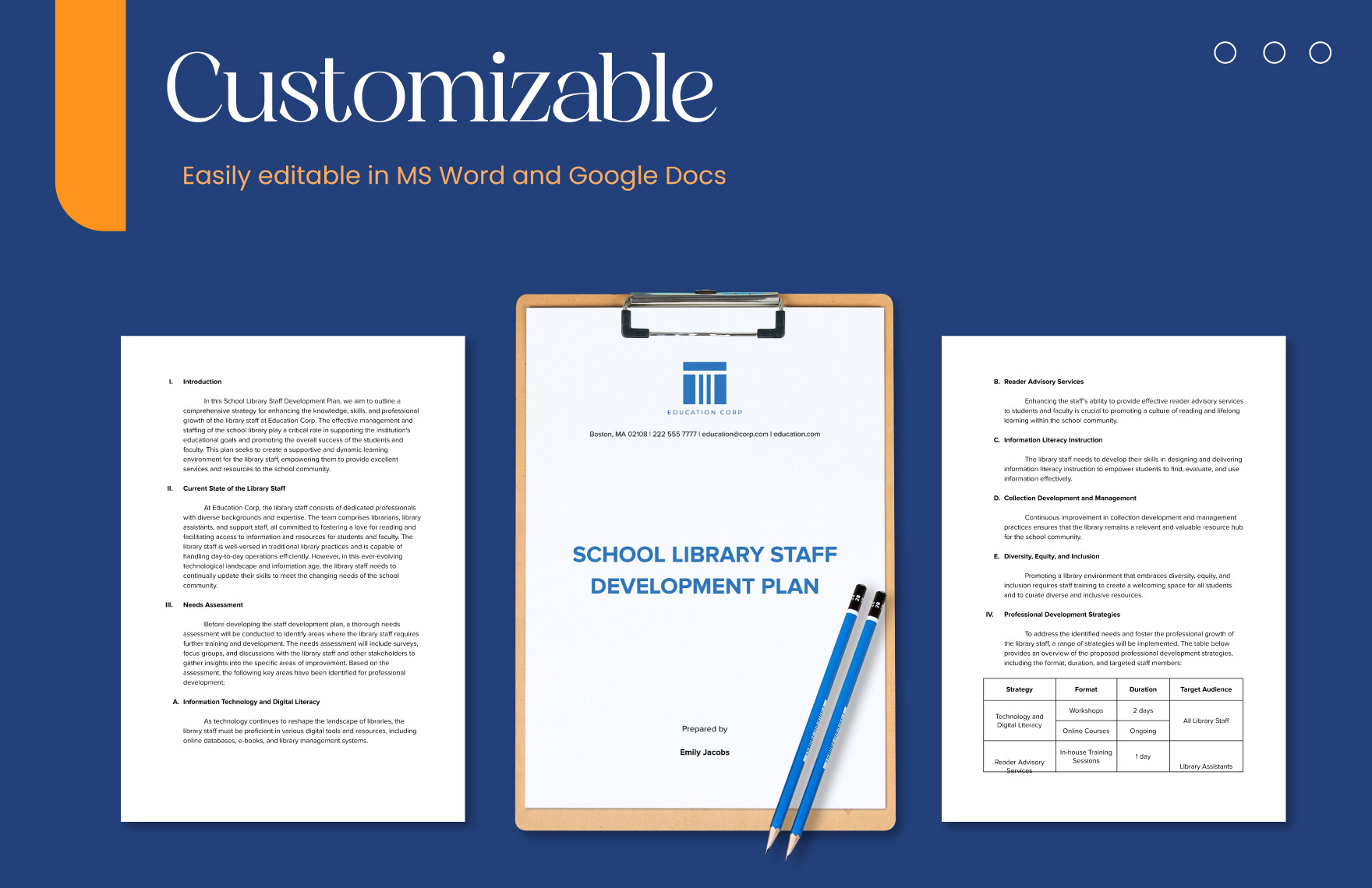 10 Education Library Staffing and Management Template Bundle