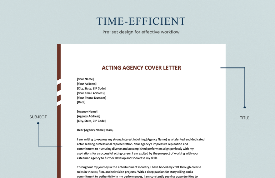 Acting Agency Cover Letter