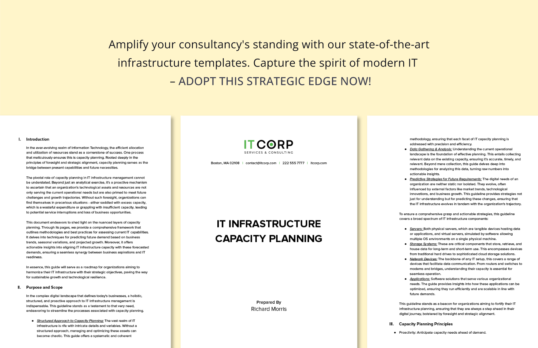 IT Infrastructure Capacity Planning Template