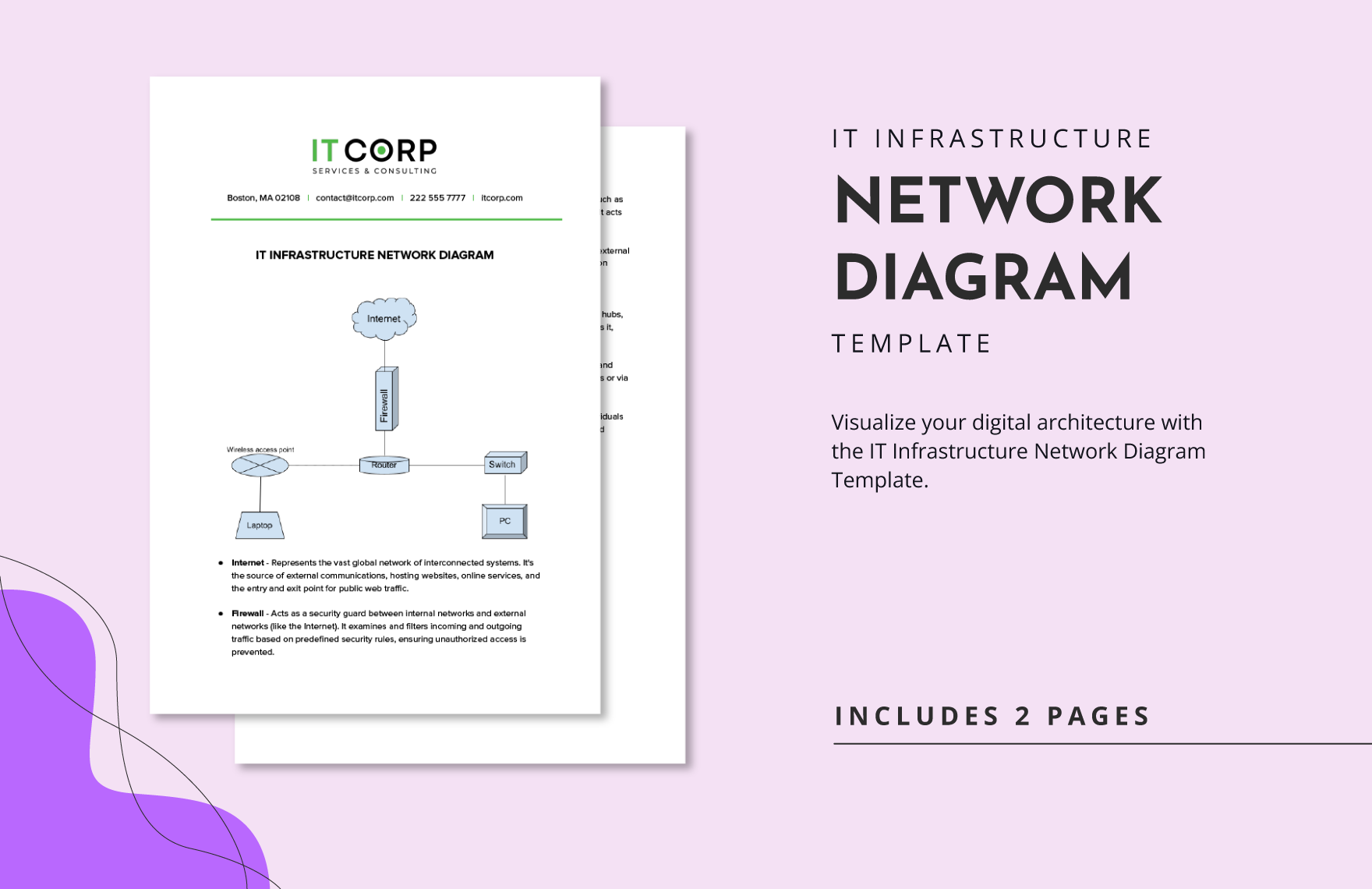 IT Infrastructure Network Diagram Template
