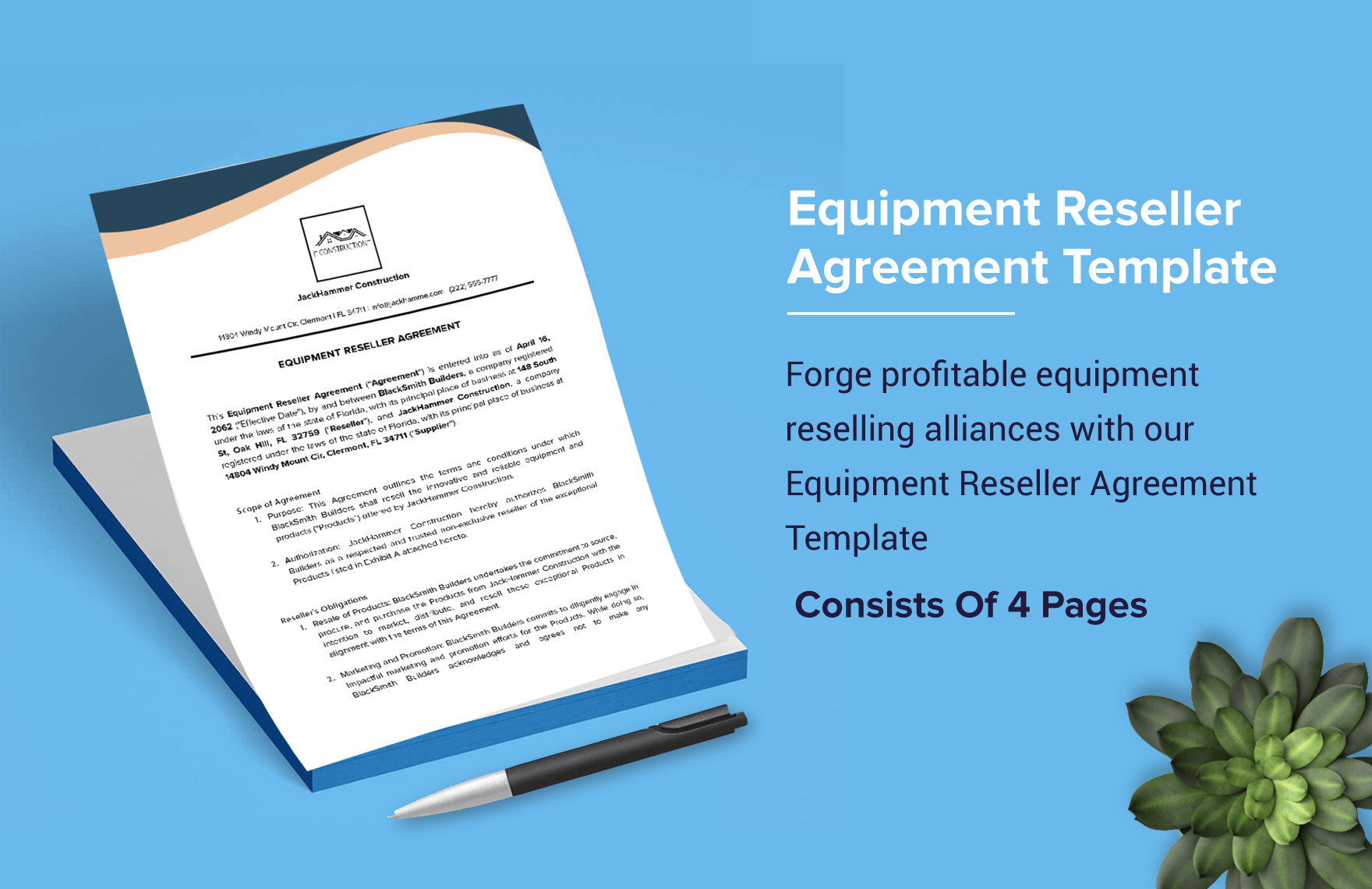 Equipment Reseller Agreement Template