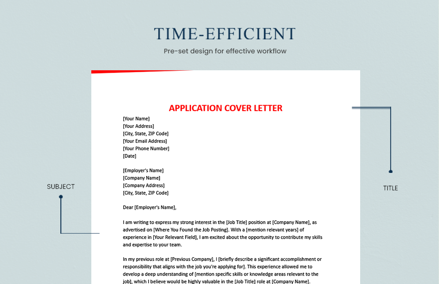 Application Cover Letter