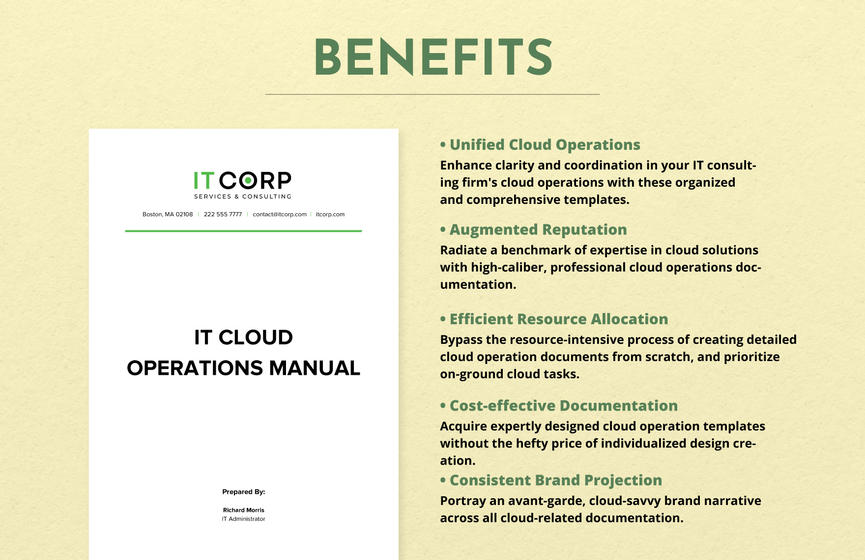 IT Cloud Operations Manual Template