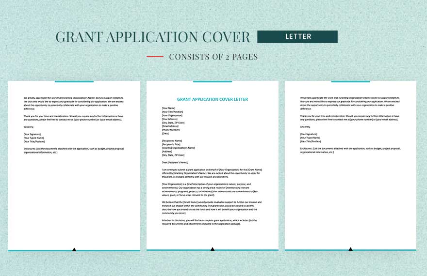 Grant Application Cover Letter