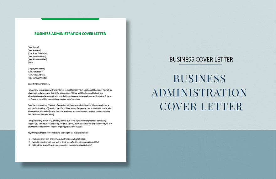 Business Administration Cover Letter