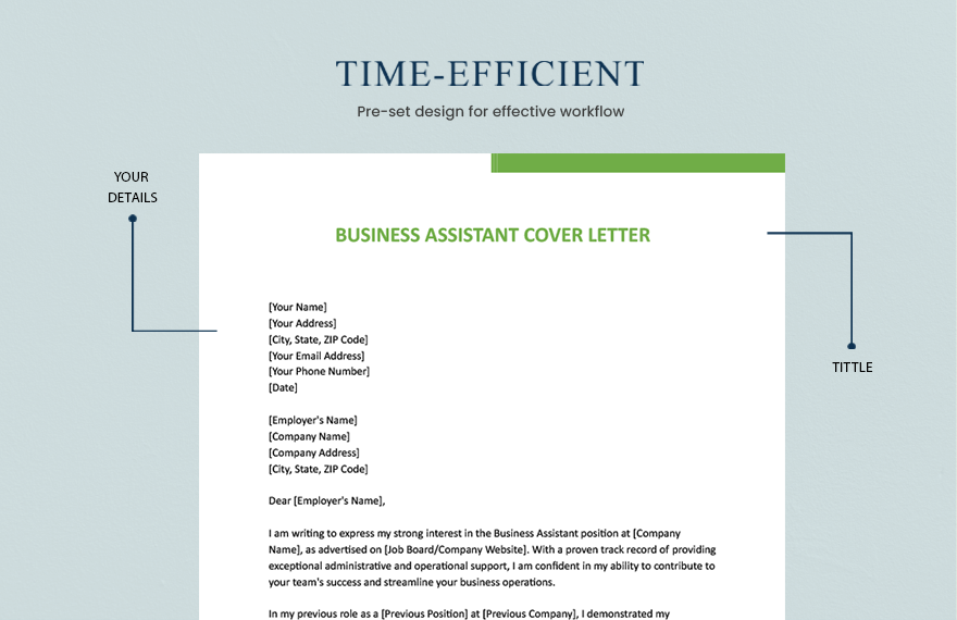 Business Assistant Cover Letter