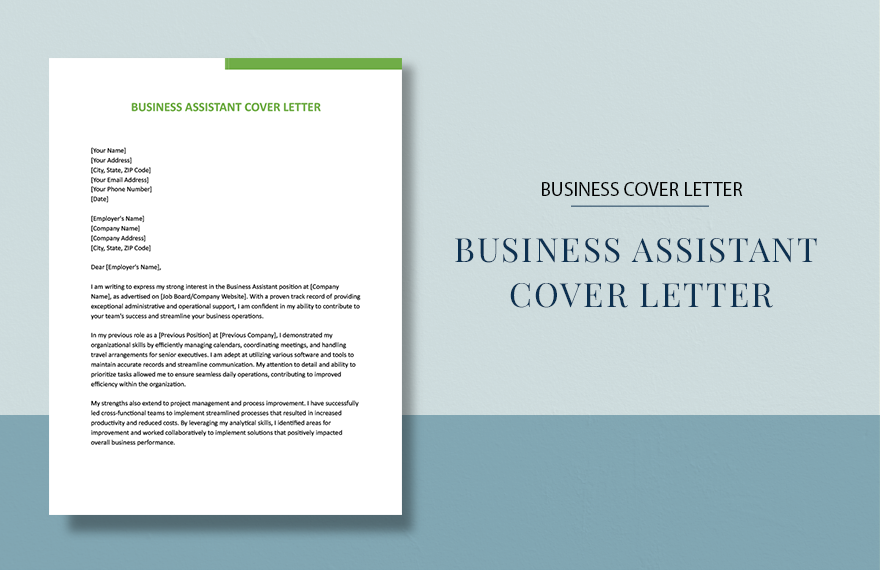 Business Assistant Cover Letter