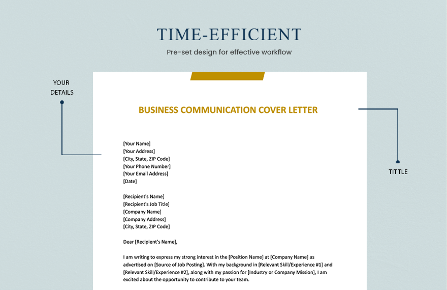 Business Communication Cover Letter
