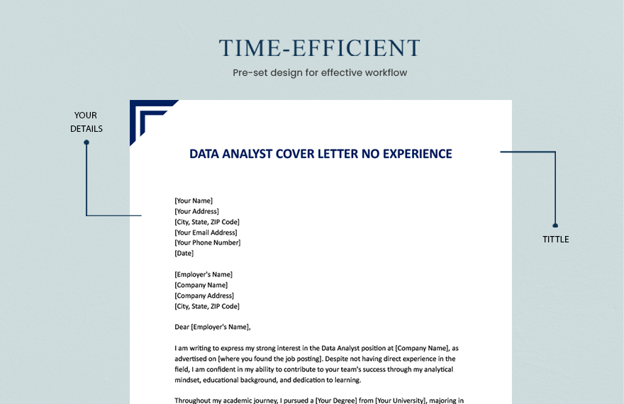 Data Analyst Cover Letter No Experience
