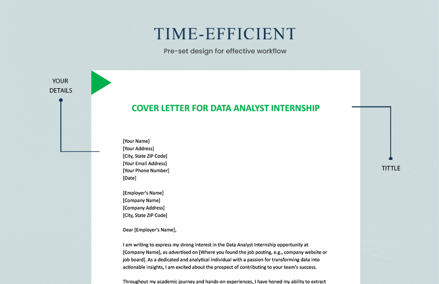 Cover Letter For Data Analyst Internship