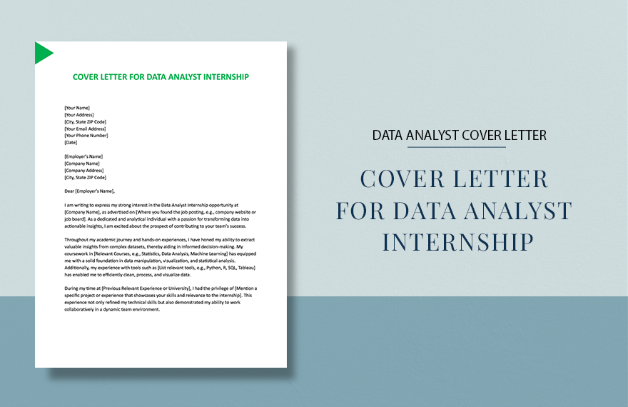 Cover Letter For Data Analyst Internship