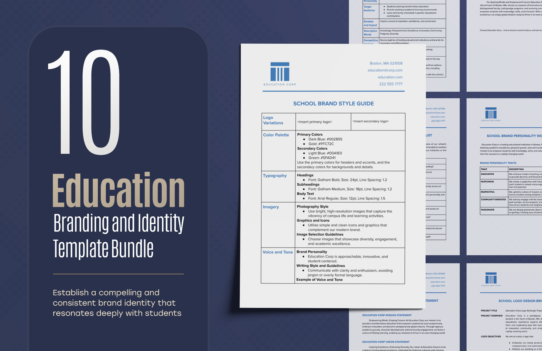 10 Education Branding and Identity Template Bundle