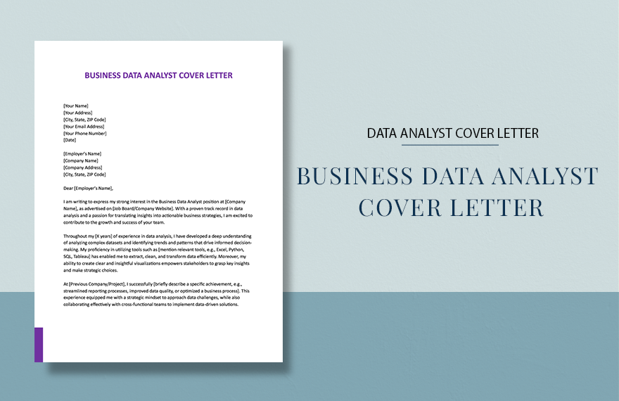 Business Data Analyst Cover Letter