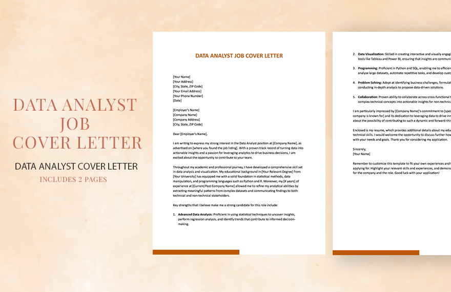 Data Analyst Cover Letter