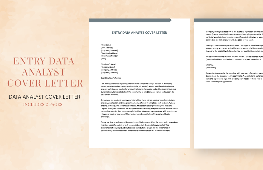 Entry Data Analyst Cover Letter