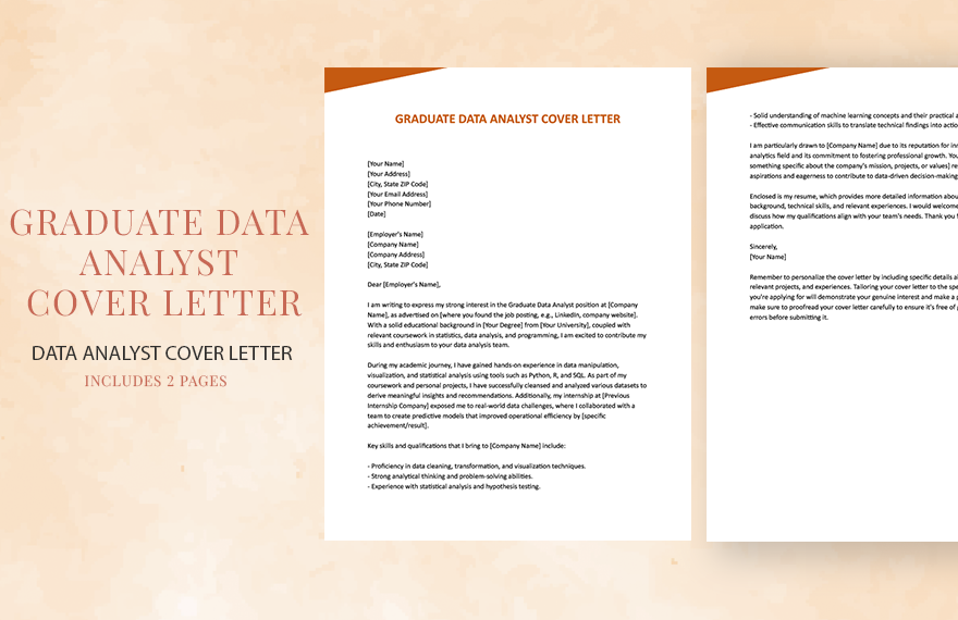 Graduate Data Analyst Cover Letter