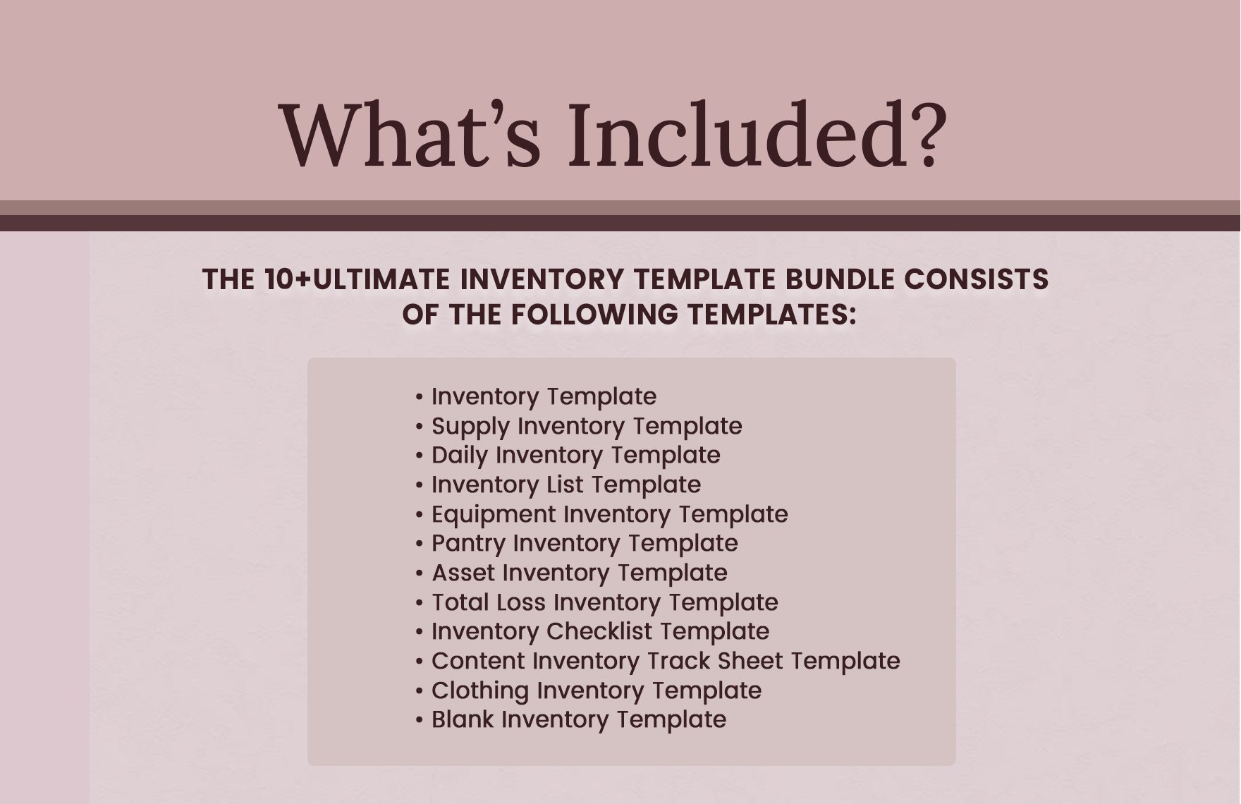 10+ Ultimate Inventory Template Bundle