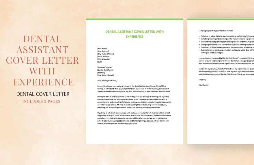 Dental Assistant Cover Letter With Experience