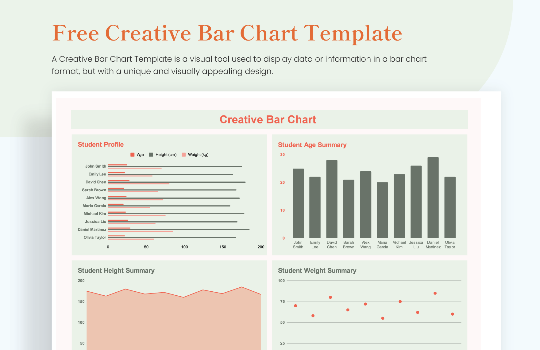 Creative Bar Chart Template