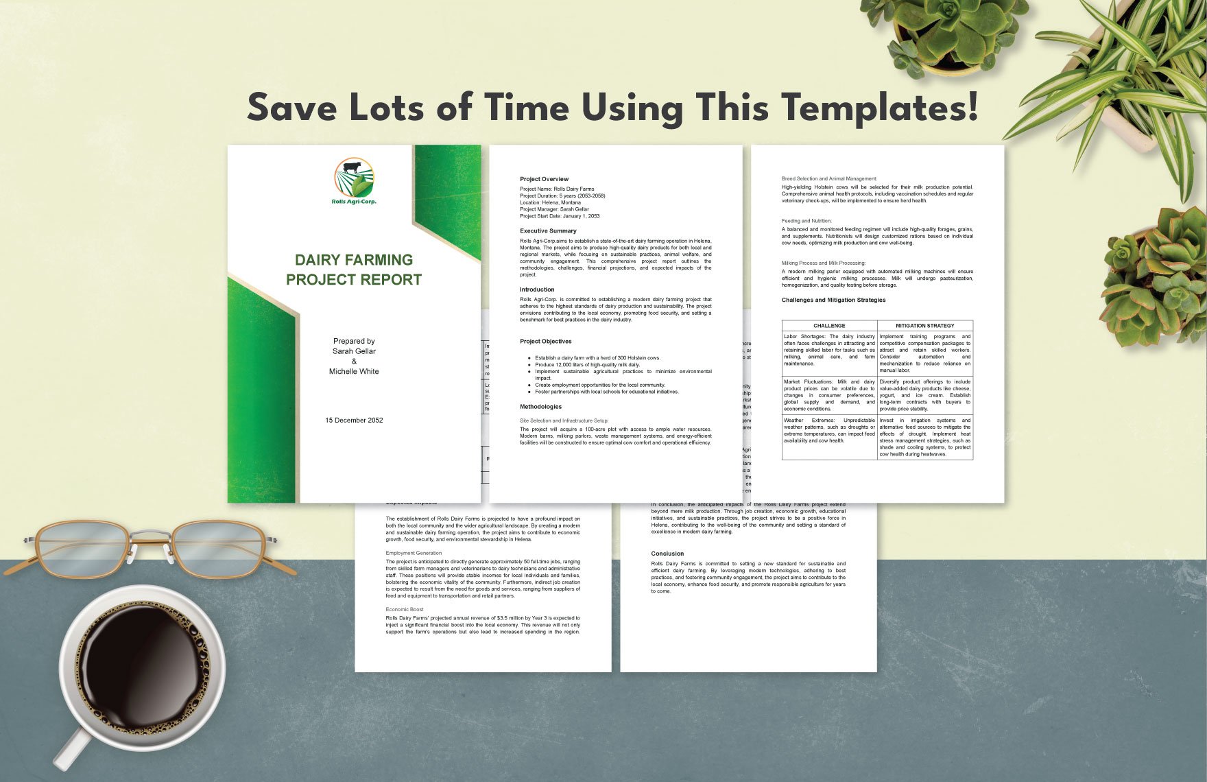 Dairy Farming Project Report Template