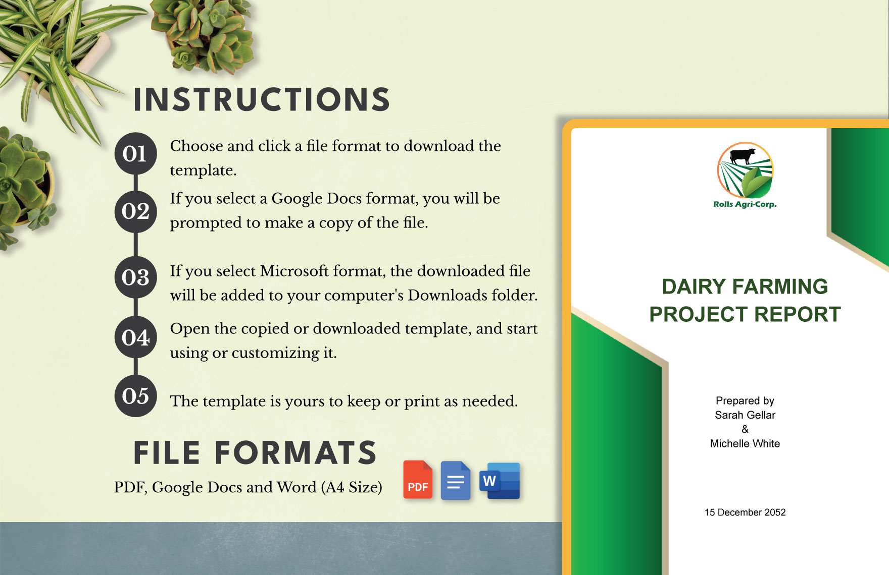 Dairy Farming Project Report Template