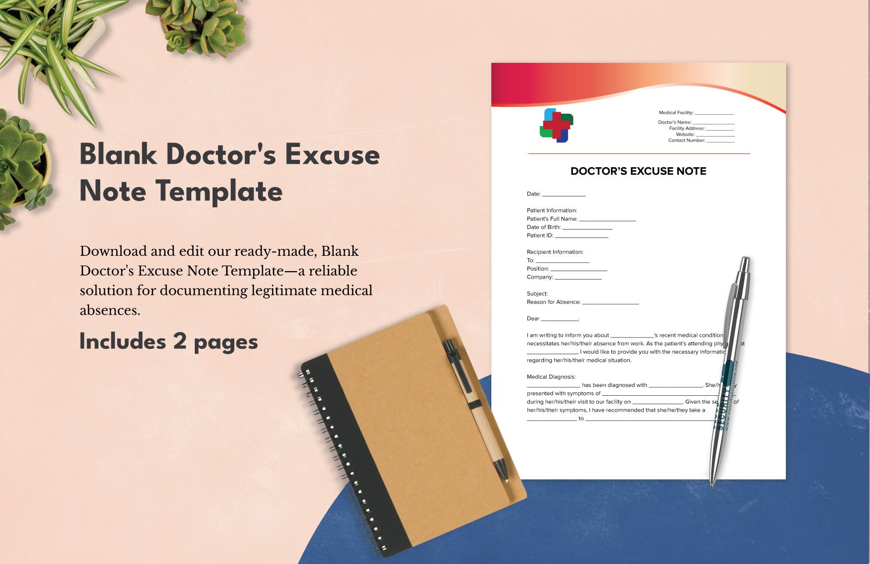 Blank Doctor's Excuse Note Template