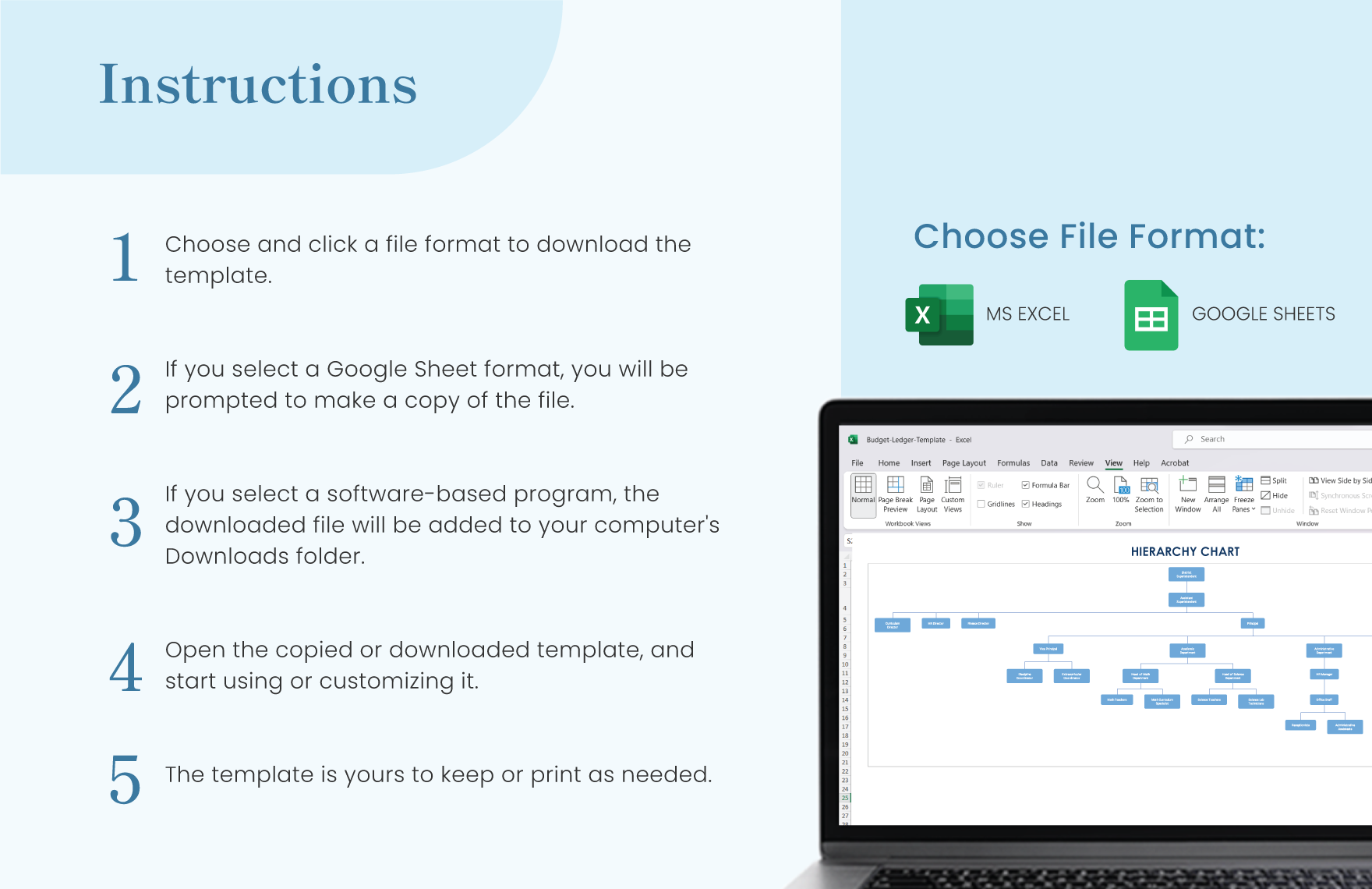 Hierarchy Chart Template