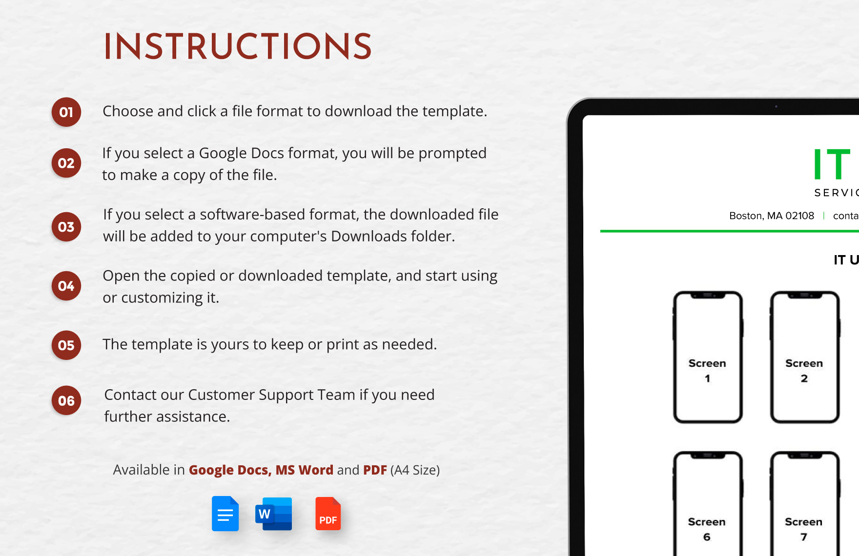 IT UX Wireframing Template