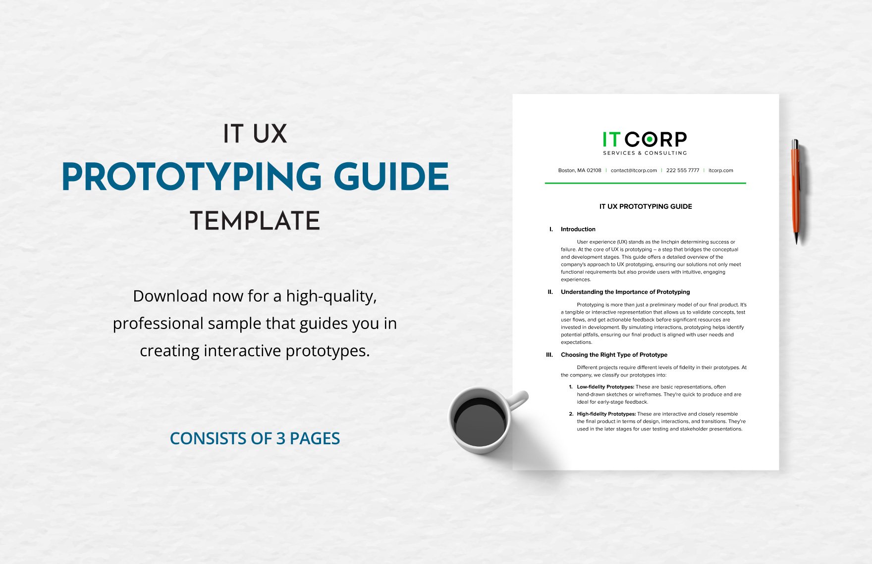 IT UX Prototyping Guide Template in Word, Google Docs, PDF