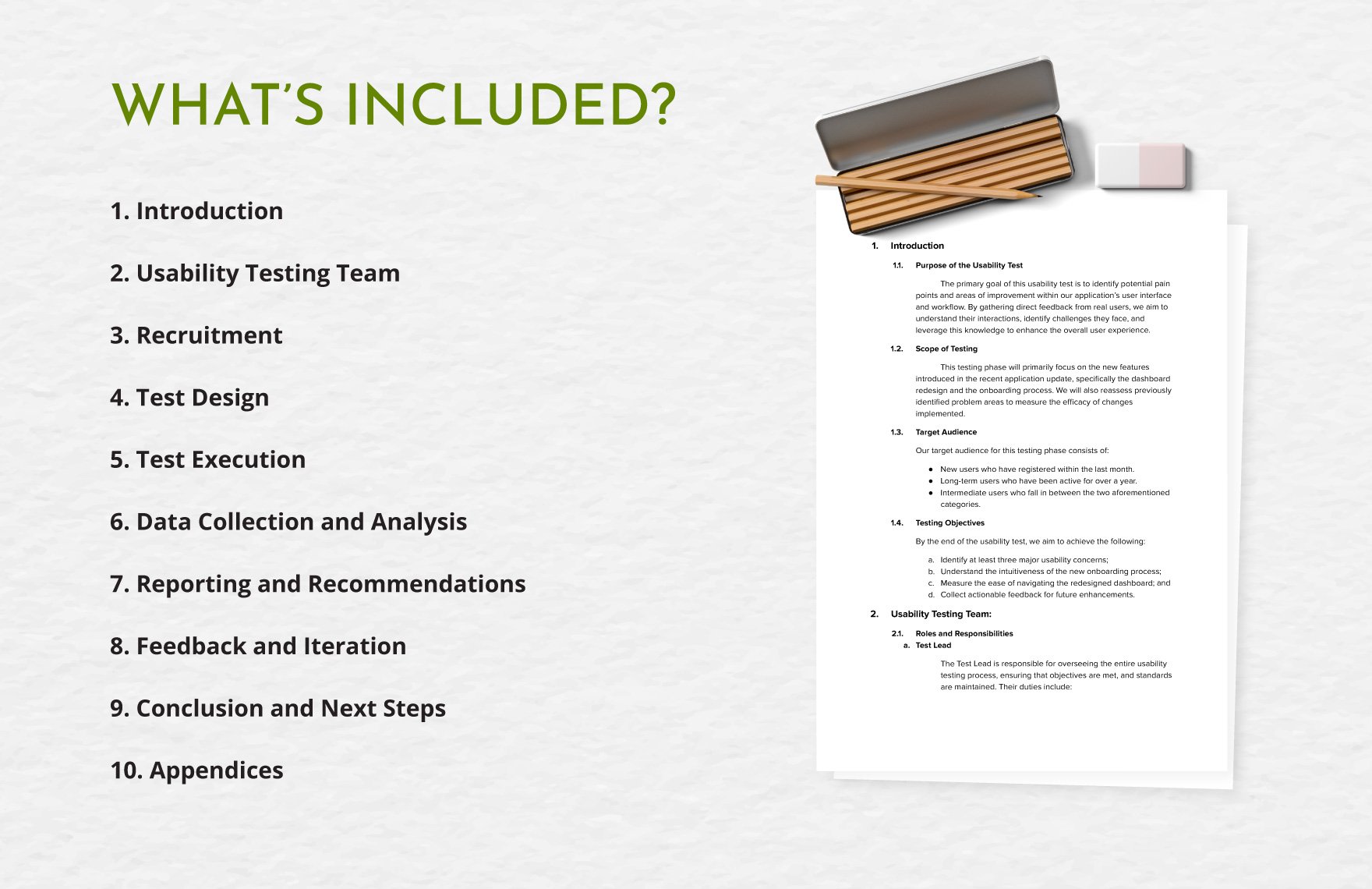 IT UX Usability Testing Plan Template