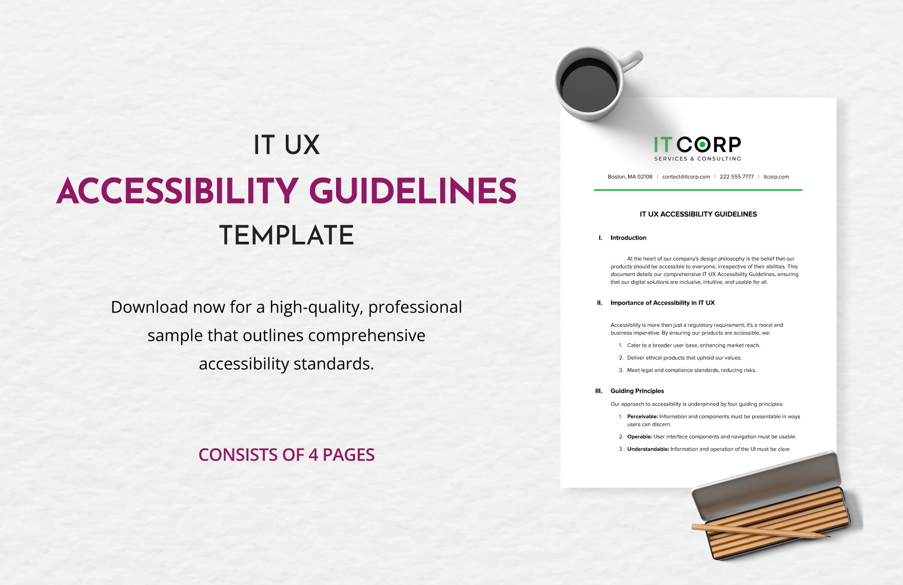 IT UX Accessibility Guidelines Template