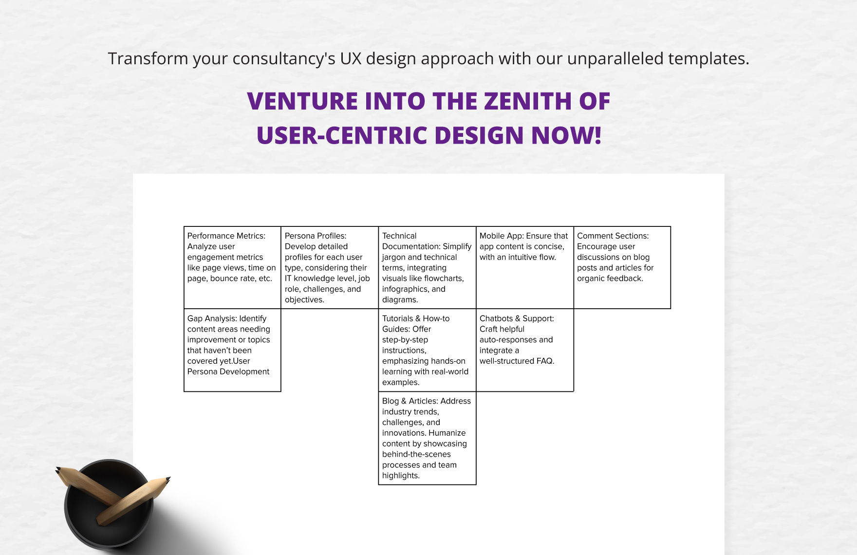 IT UX Content Strategy Template