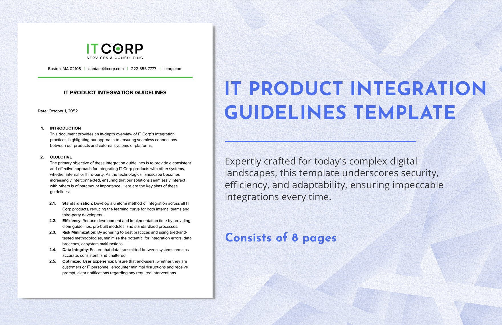 IT Product Integration Guidelines Template