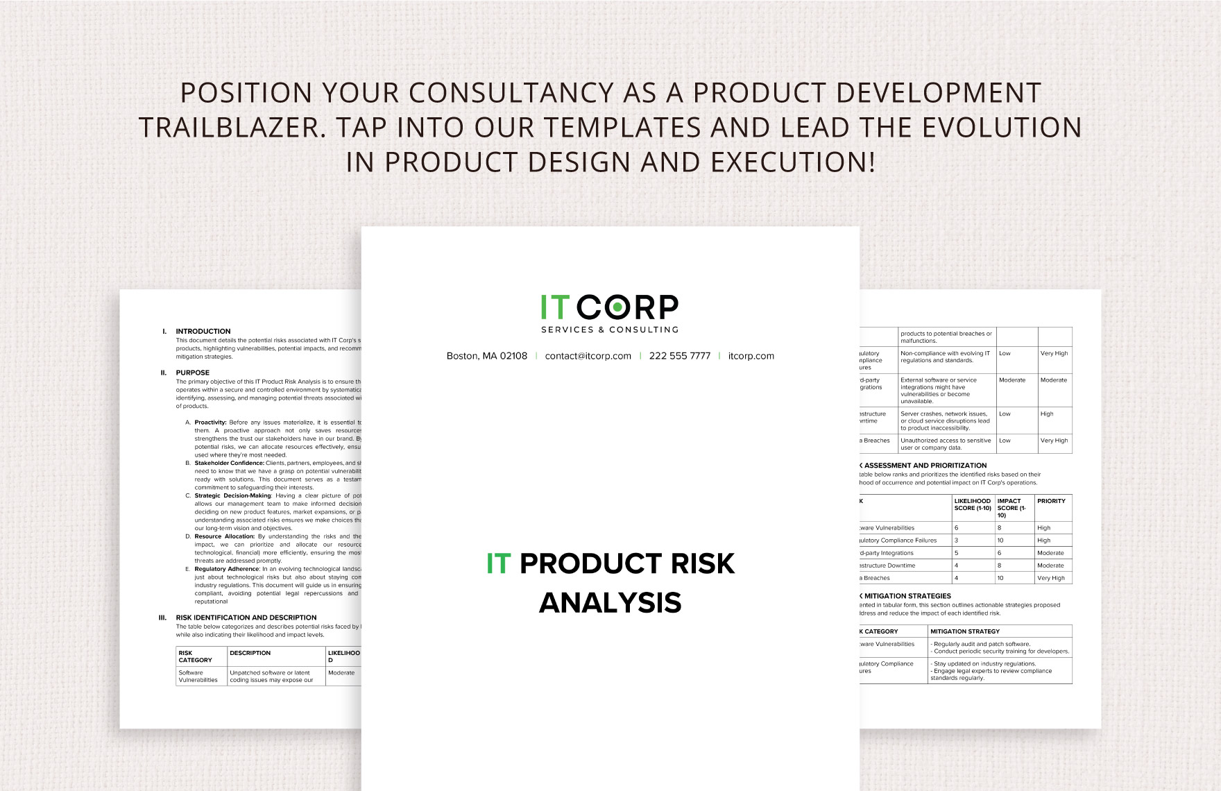 IT Product Risk Analysis Template