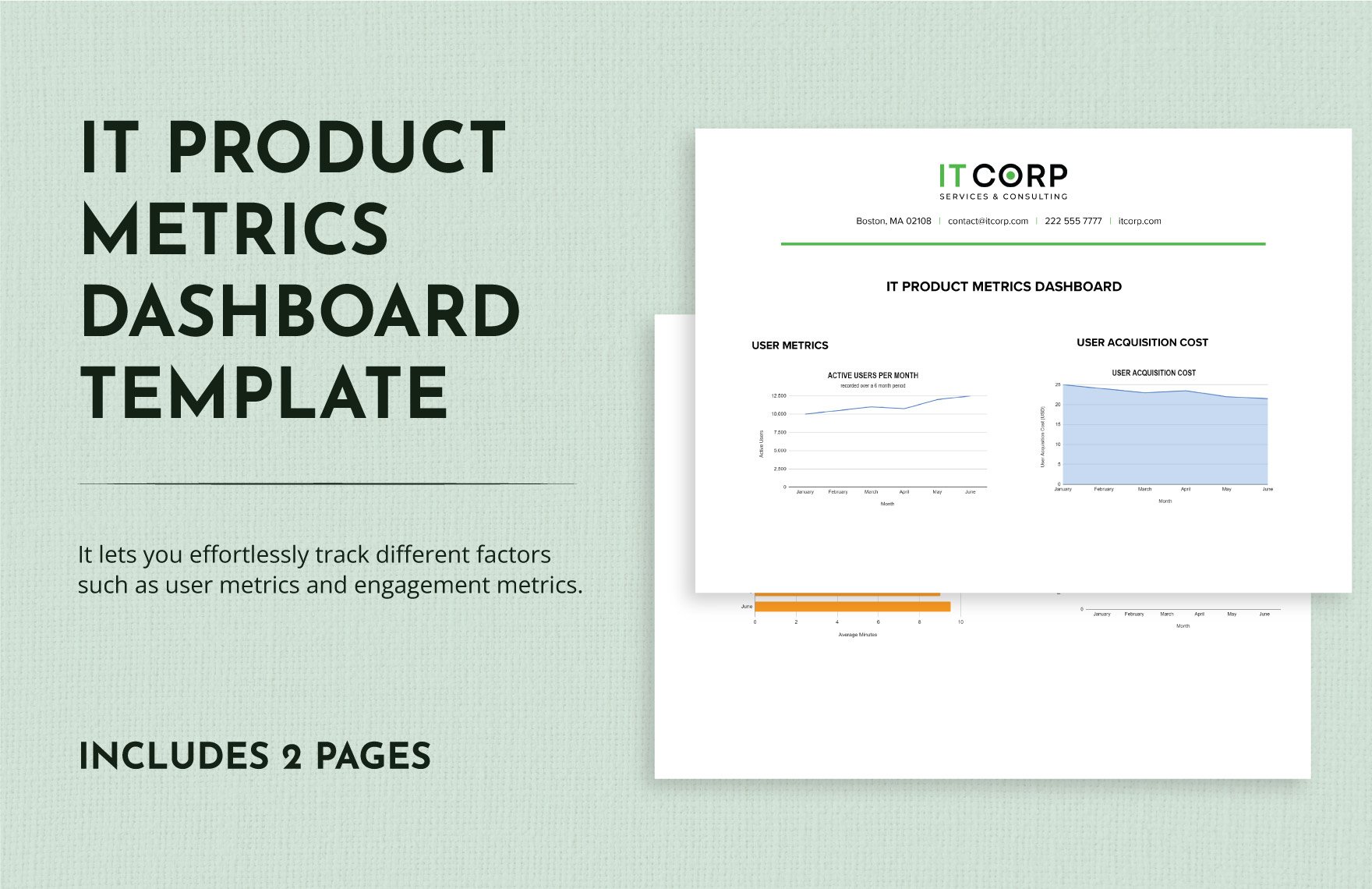 IT Product Metrics Dashboard Template in Word, Google Docs, PDF