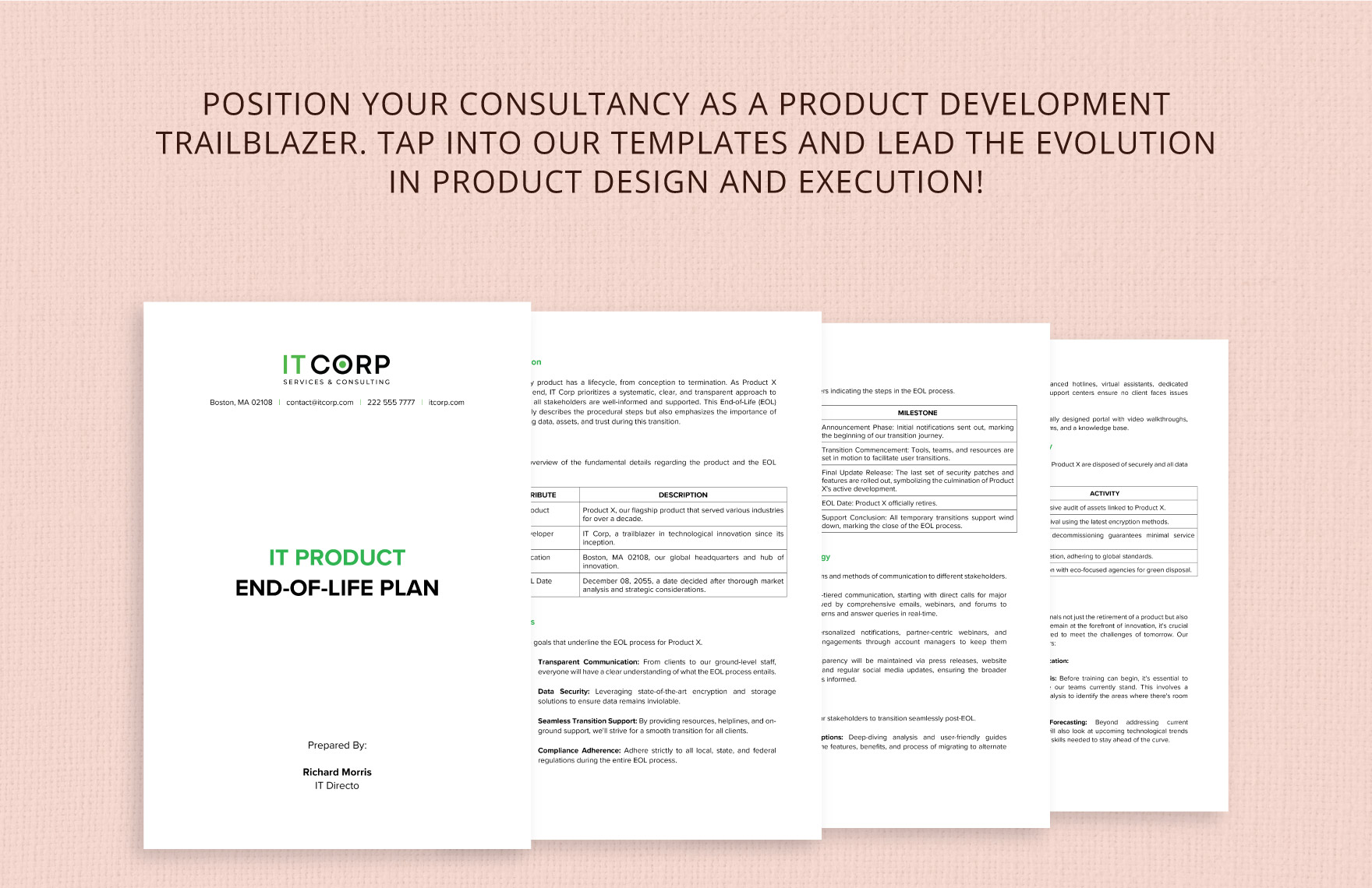 IT Product End-of-Life Plan Template