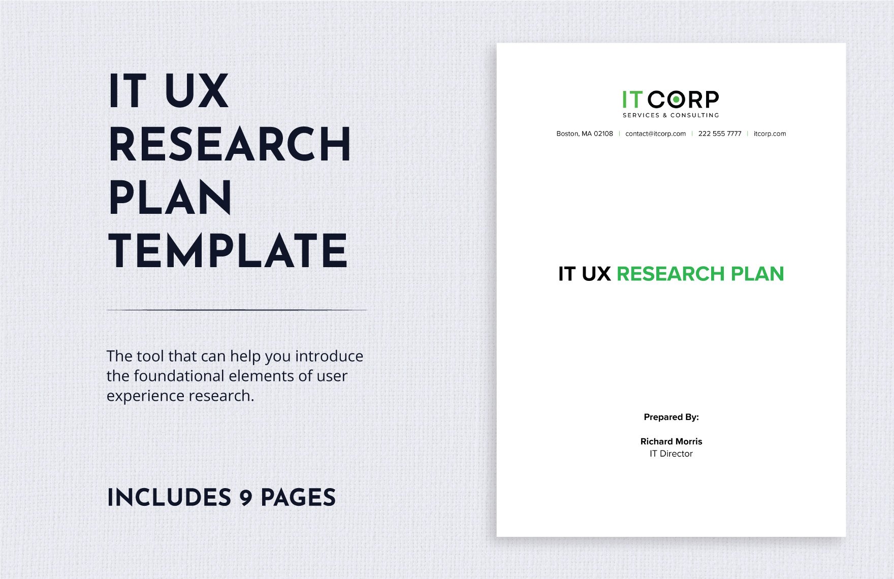 IT UX Research Plan Template