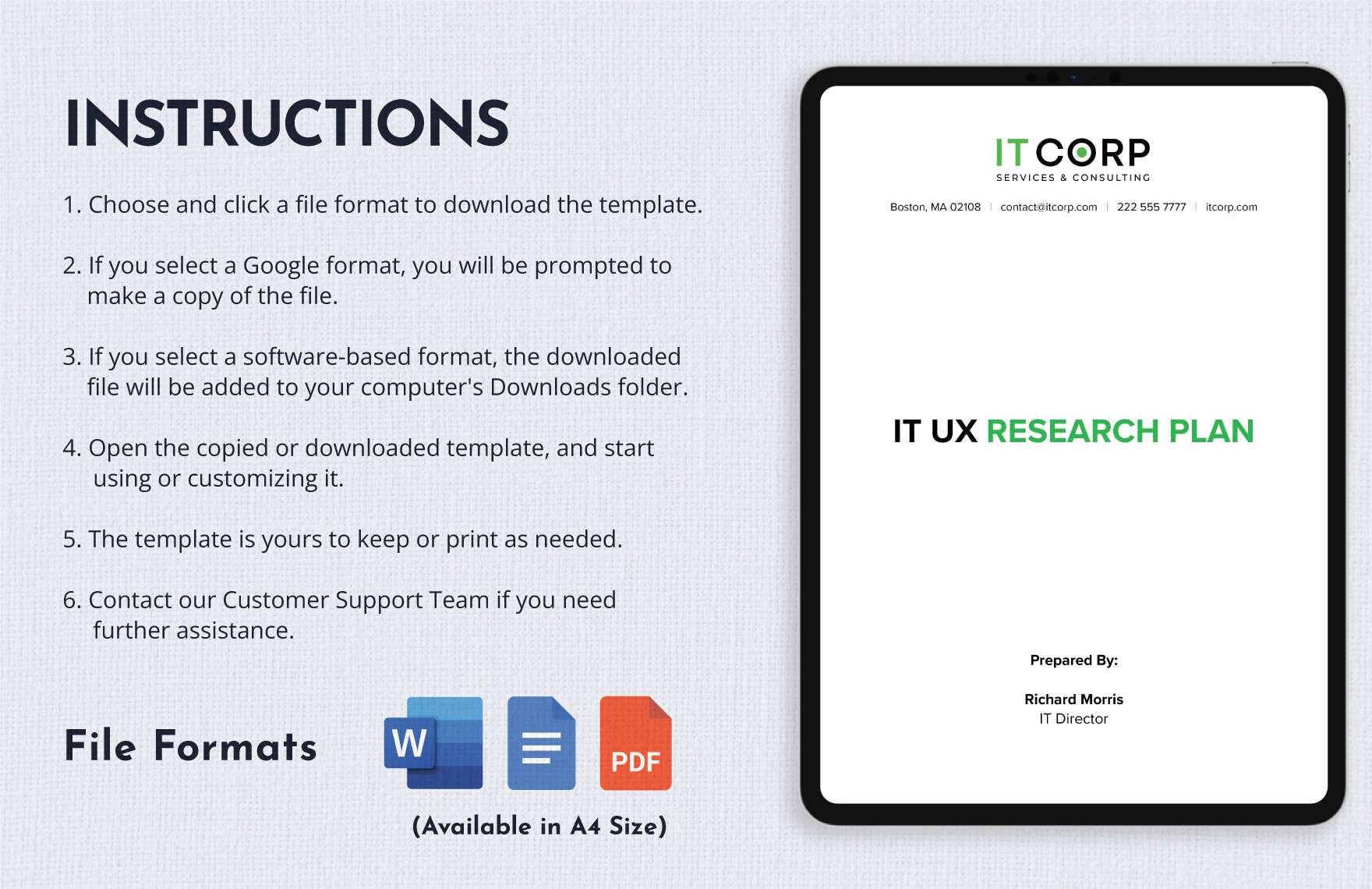 IT UX Research Plan Template