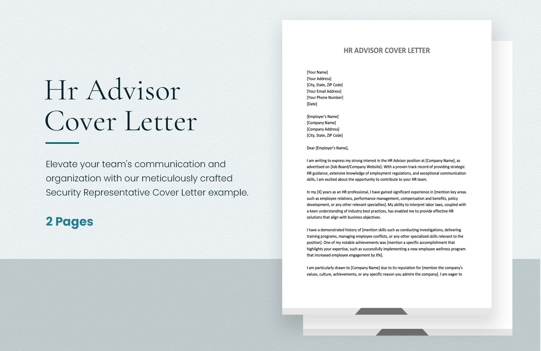 Hr Advisor Cover Letter