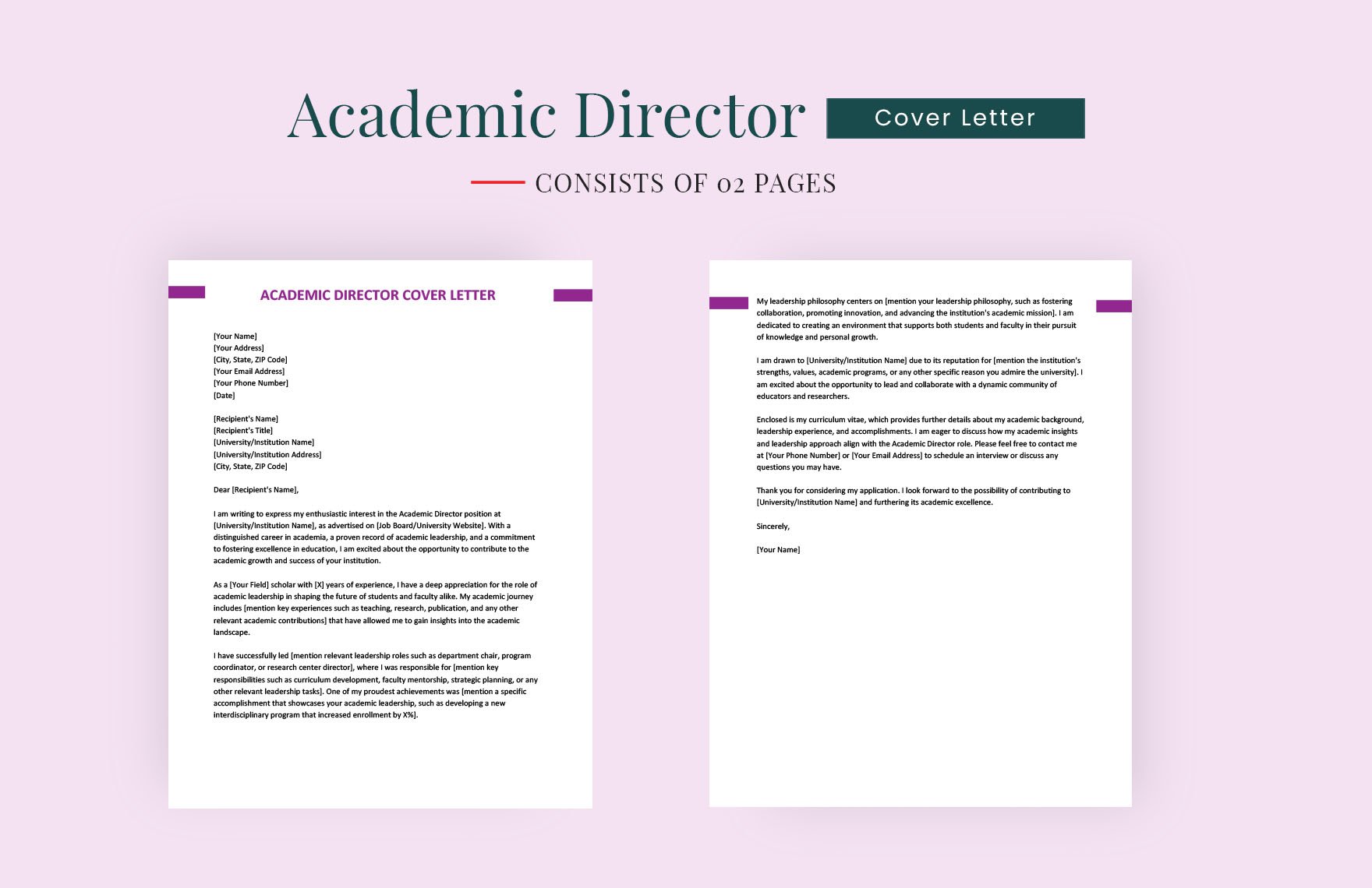 Academic Director Cover Letter