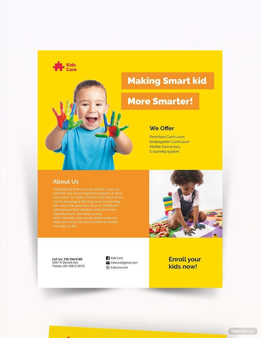 Day Care Flyer Template